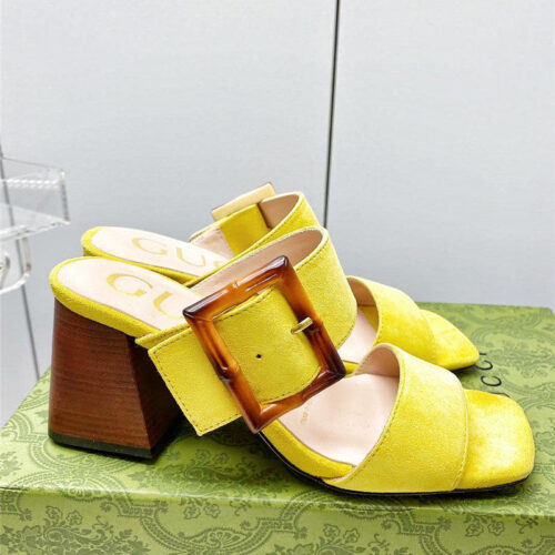 High Quality Luxury Gucci Chunky Heel Sandals – Style 24499