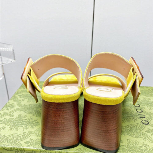 High Quality Luxury Gucci Chunky Heel Sandals – Style 24499 product detail