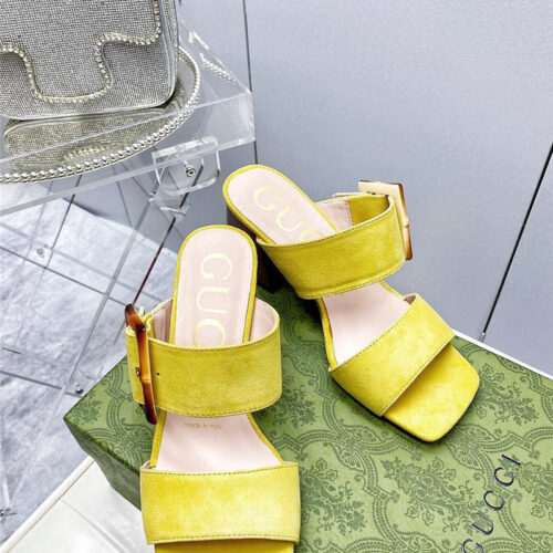 High Quality Luxury Gucci Chunky Heel Sandals – Style 24499 product detail