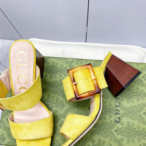 High Quality Luxury Gucci Chunky Heel Sandals – Style 24499 product detail