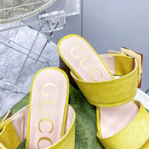 High Quality Luxury Gucci Chunky Heel Sandals – Style 24499 product detail