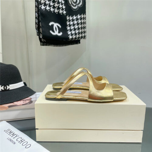 High Quality Luxury Jimmy Choo Pearl Flat Slippers – Style 94359 product detail