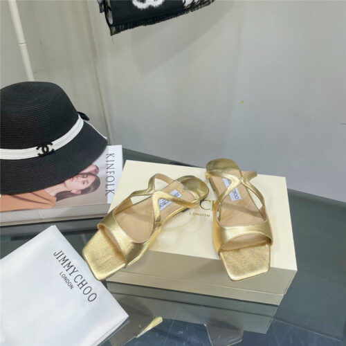 High Quality Luxury Jimmy Choo Pearl Flat Slippers – Style 94359 alternate view