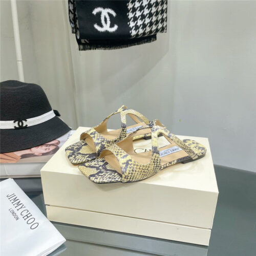 High Quality Luxury Jimmy Choo Pearl Flat Slippers – Style 71767