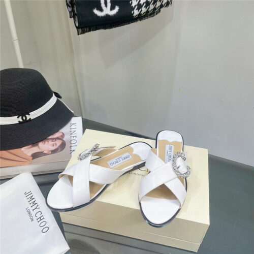 High Quality Luxury Jimmy Choo Pearl Flat Slippers – Style 75159 product detail