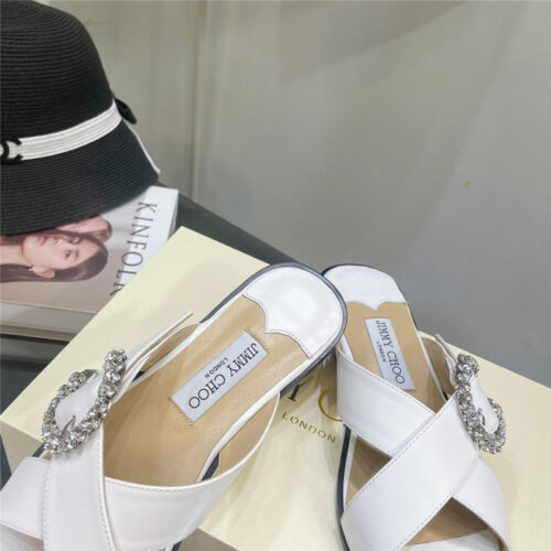 High Quality Luxury Jimmy Choo Pearl Flat Slippers – Style 75159 product detail
