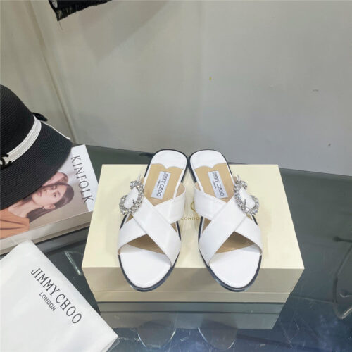 High Quality Luxury Jimmy Choo Pearl Flat Slippers – Style 75159 product detail