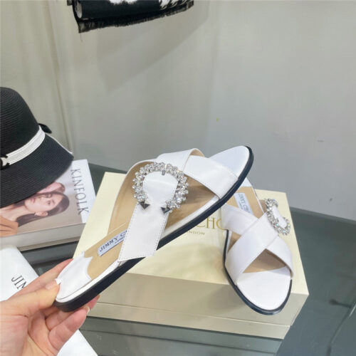 High Quality Luxury Jimmy Choo Pearl Flat Slippers – Style 75159 product detail