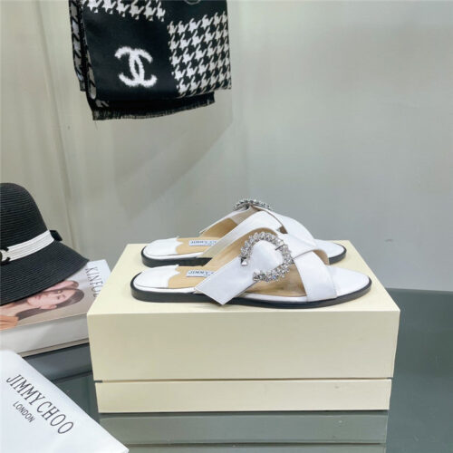 High Quality Luxury Jimmy Choo Pearl Flat Slippers – Style 75159 product detail