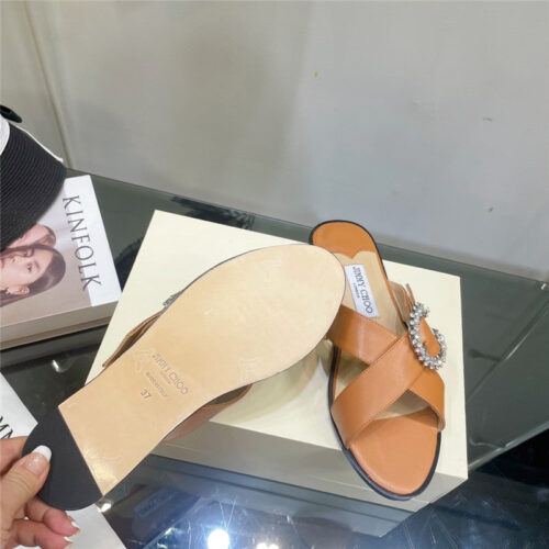 High Quality Luxury Jimmy Choo Pearl Flat Slippers – Style 78551 product detail