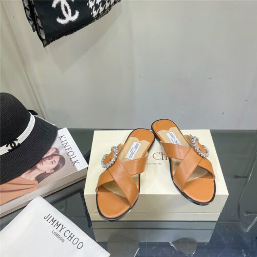 High Quality Luxury Jimmy Choo Pearl Flat Slippers – Style 78551 alternate view