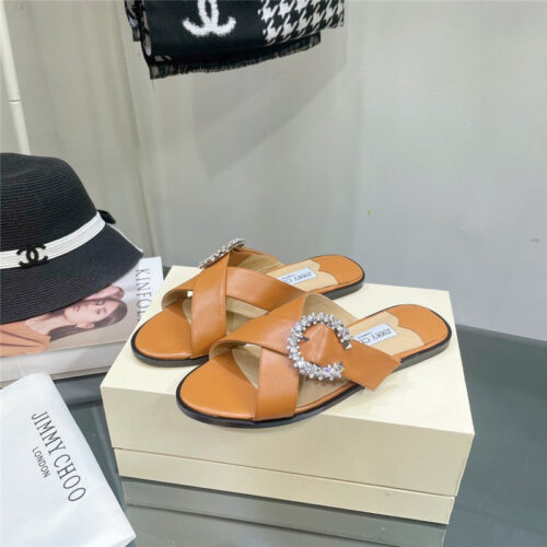 High Quality Luxury Jimmy Choo Pearl Flat Slippers – Style 78551 product detail