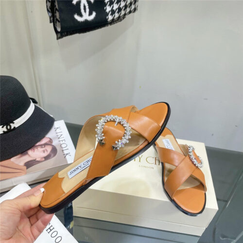 High Quality Luxury Jimmy Choo Pearl Flat Slippers – Style 78551 product detail
