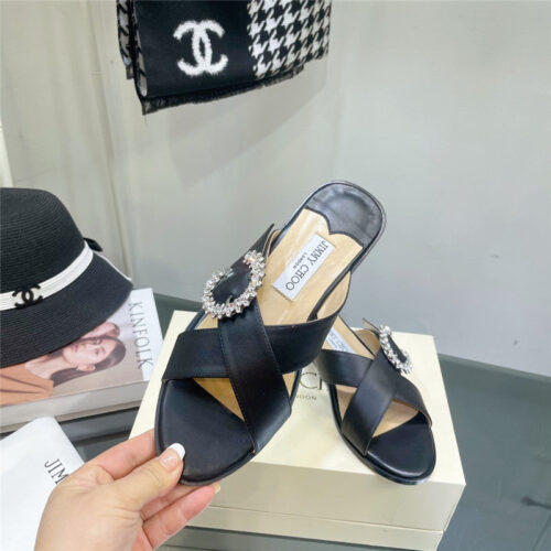 High Quality Luxury Jimmy Choo Pearl Flat Slippers – Style 50871 product detail