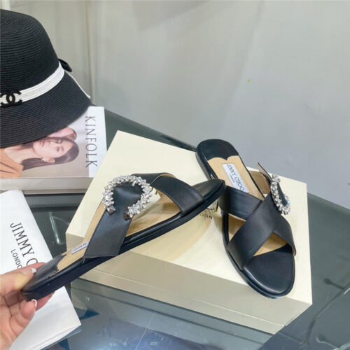 High Quality Luxury Jimmy Choo Pearl Flat Slippers – Style 50871 product detail