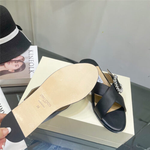 High Quality Luxury Jimmy Choo Pearl Flat Slippers – Style 50871 product detail