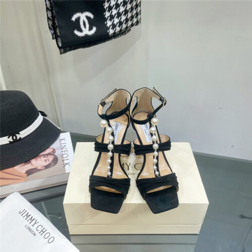 High Quality Luxury Jimmy Choo Pearl Heel Sandals – Style 82487 product detail