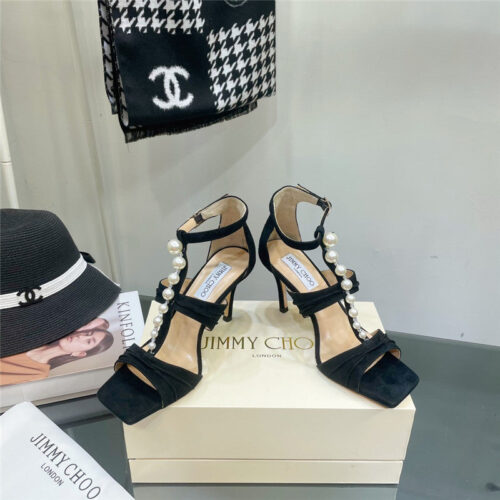 High Quality Luxury Jimmy Choo Pearl Heel Sandals – Style 82487 product detail