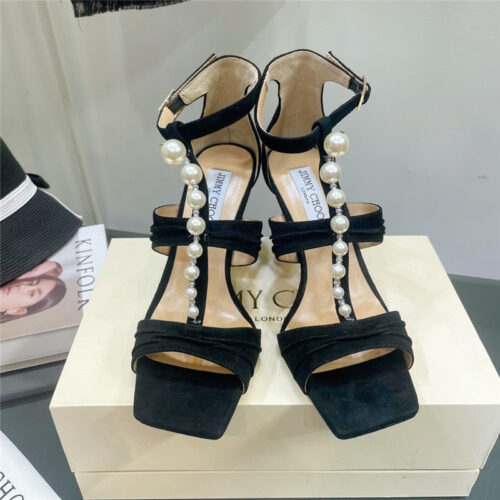 High Quality Luxury Jimmy Choo Pearl Heel Sandals – Style 82487 product detail
