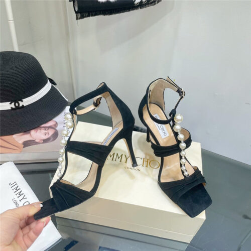 High Quality Luxury Jimmy Choo Pearl Heel Sandals – Style 82487 product detail