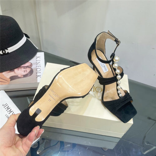 High Quality Luxury Jimmy Choo Pearl Heel Sandals – Style 82487 product detail