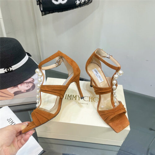 High Quality Luxury Jimmy Choo Pearl Heel Sandals product detail