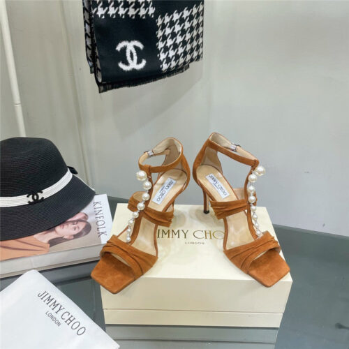High Quality Luxury Jimmy Choo Pearl Heel Sandals product detail