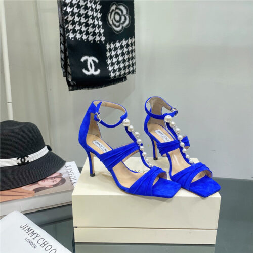 High Quality Luxury Jimmy Choo Pearl Heel Sandals – Style 89271