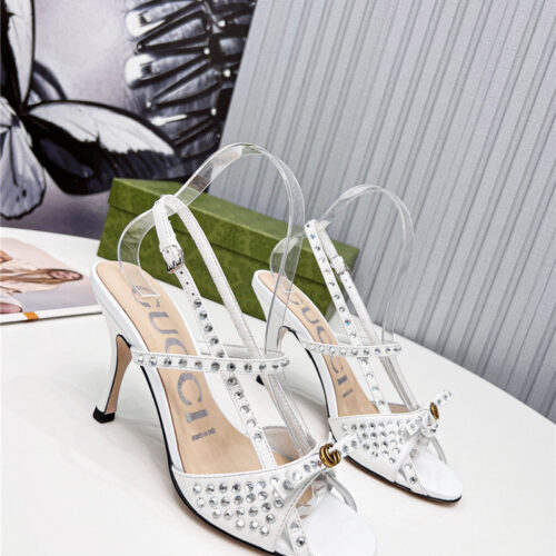 High Quality Luxury Gucci Logo High Heel Sandals – Style 93395