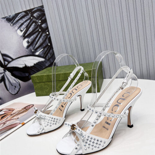 High Quality Luxury Gucci Logo High Heel Sandals – Style 93395 alternate view