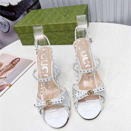 High Quality Luxury Gucci Logo High Heel Sandals – Style 93395 product detail
