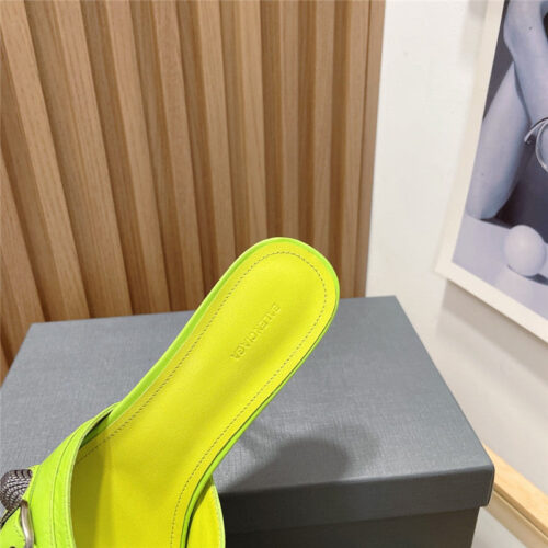 High Quality Luxury Balenciaga Buttoned High Heel Slippers – Style 11875 product detail
