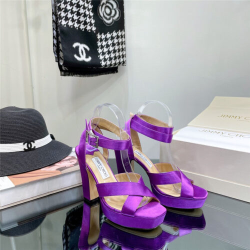 High Quality Luxury Jimmy Choo Block Heel Sandals – Style 43351