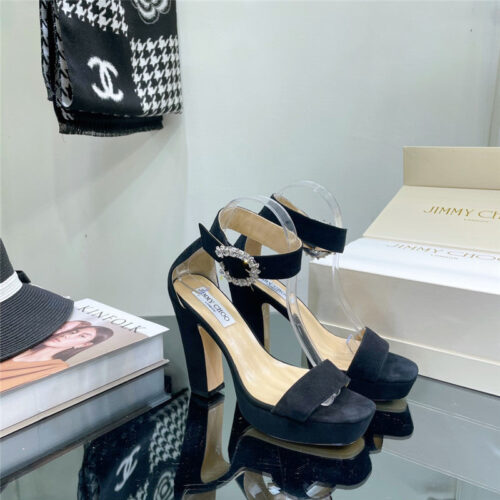 High Quality Luxury Jimmy Choo Block Heel Sandals – Style 24151 product detail