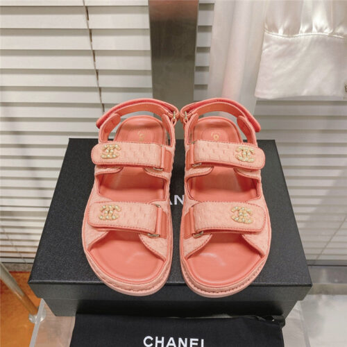 High Quality Luxury Chanel Classic Velcro Sandals alternate view