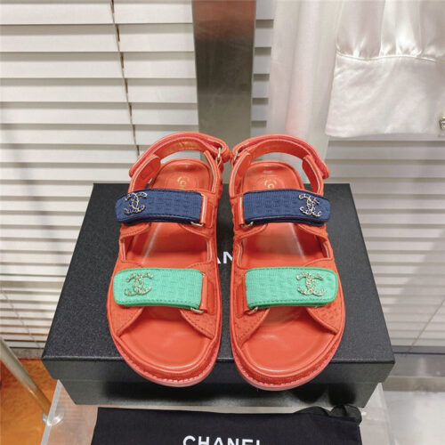 High Quality Luxury Chanel Classic Velcro Sandals – Style 88838 alternate view