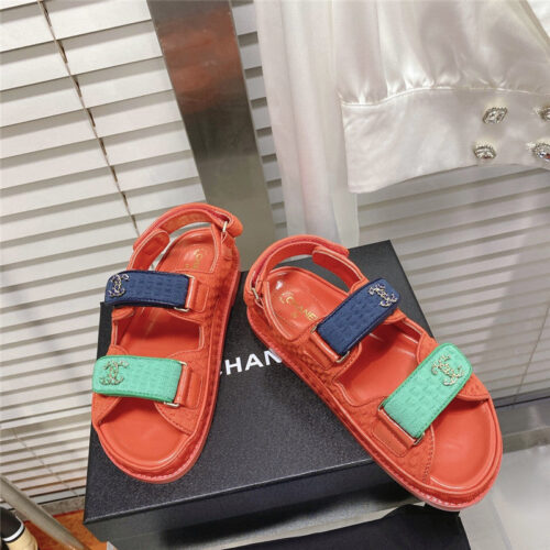 High Quality Luxury Chanel Classic Velcro Sandals – Style 88838 product detail