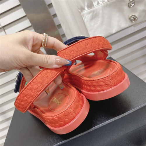 High Quality Luxury Chanel Classic Velcro Sandals – Style 88838 product detail