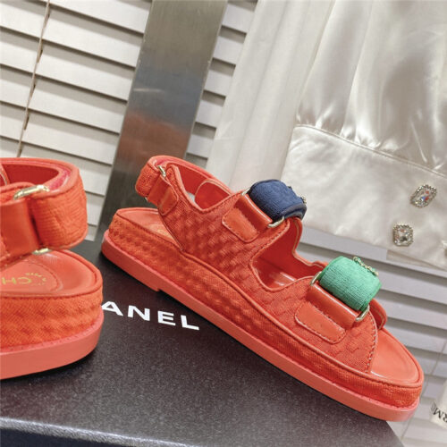 High Quality Luxury Chanel Classic Velcro Sandals – Style 88838 product detail