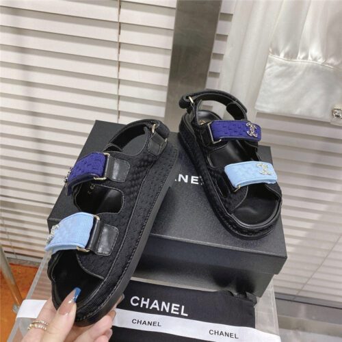 High Quality Luxury Chanel Classic Velcro Sandals – Style 54374 product detail