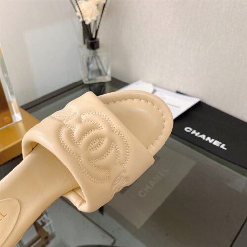 High Quality Luxury Chanel Chunky Heel Sandals Slippers – Style 74438 product detail