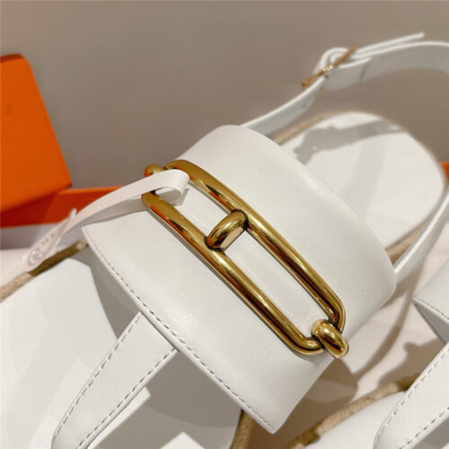 High Quality Luxury Hermes Knitted Flat Sandals product detail
