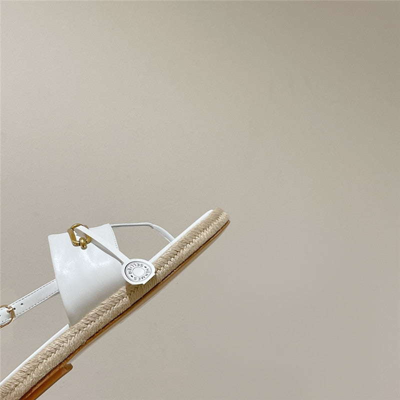 High Quality Luxury Hermes Knitted Flat Sandals product detail