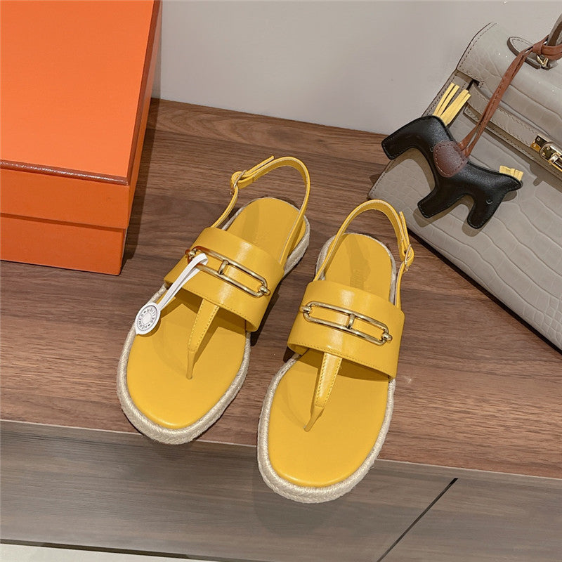 High Quality Luxury Hermes Knitted Flat Sandals – Style 16707 product detail