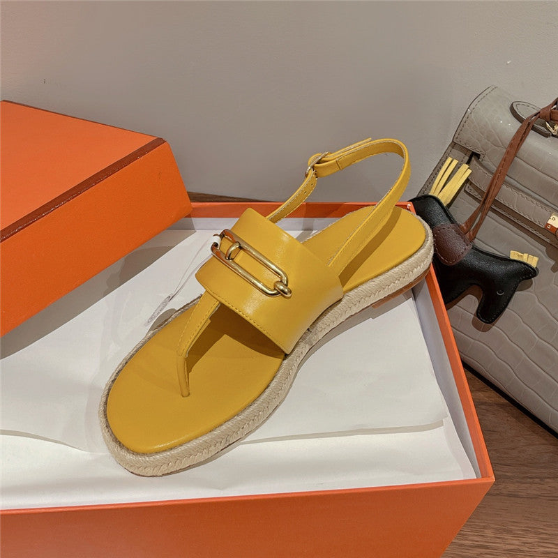 High Quality Luxury Hermes Knitted Flat Sandals – Style 16707 product detail