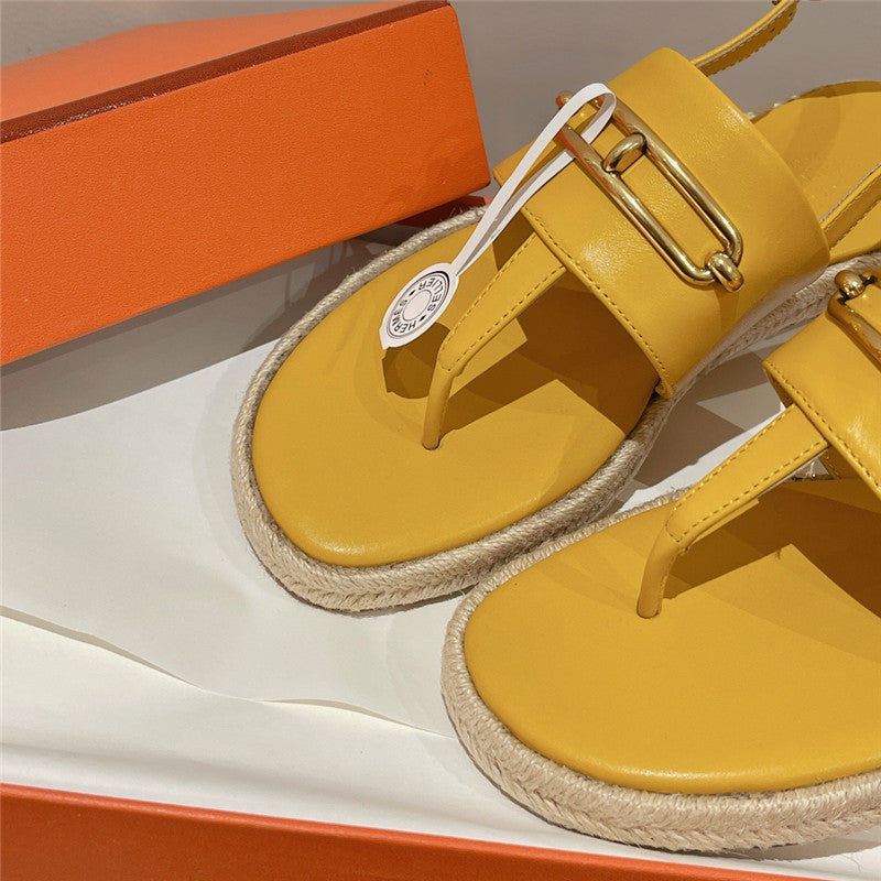 High Quality Luxury Hermes Knitted Flat Sandals – Style 16707 product detail