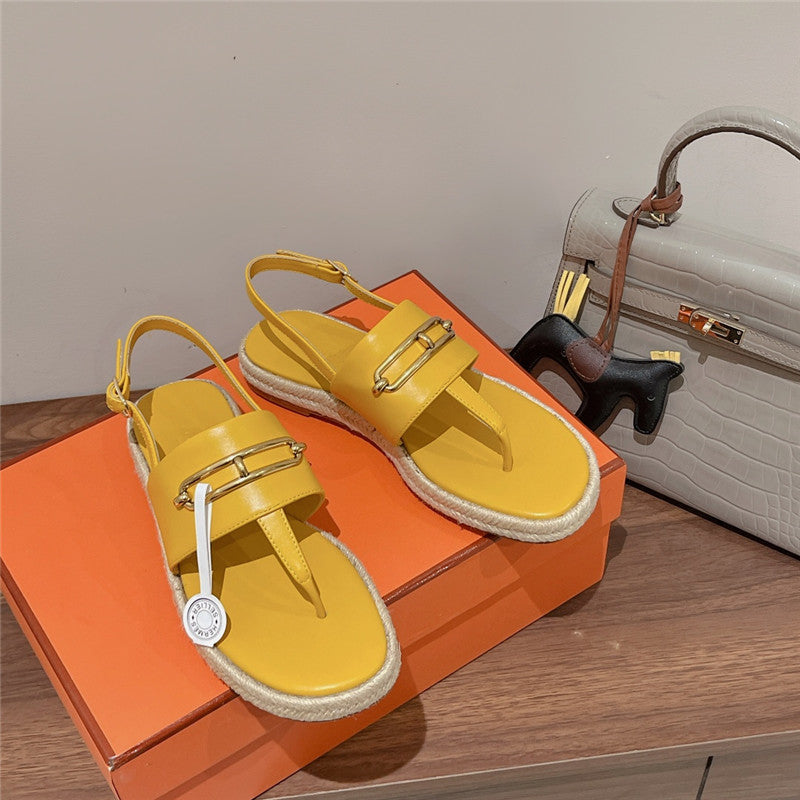 High Quality Luxury Hermes Knitted Flat Sandals – Style 16707 product detail