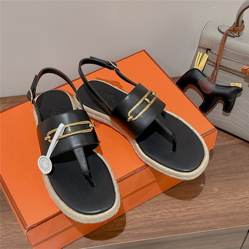 High Quality Luxury Hermes Knitted Flat Sandals – Style 49475 product detail