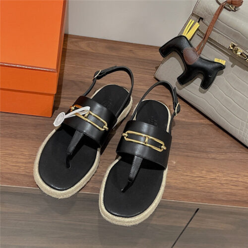High Quality Luxury Hermes Knitted Flat Sandals – Style 49475 product detail