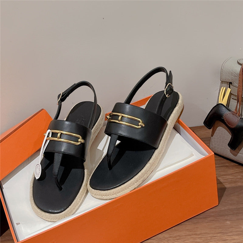 High Quality Luxury Hermes Knitted Flat Sandals – Style 49475 product detail